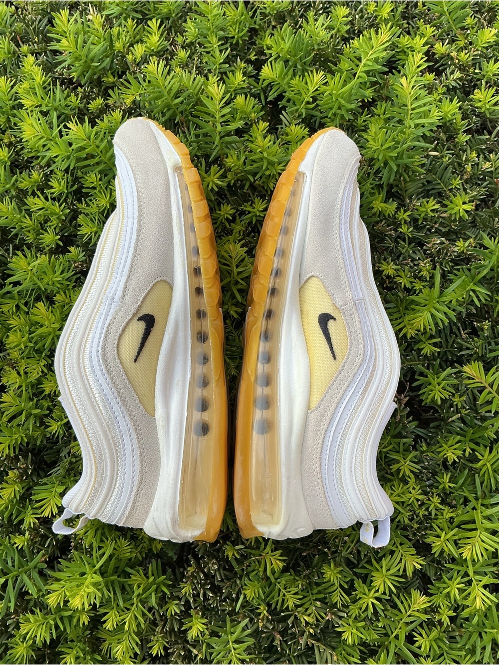 Nike Air Max 97 White Lemon Wash Black DQ8961-100 Women’s 7.5 EUC - Picture 3 of 15
